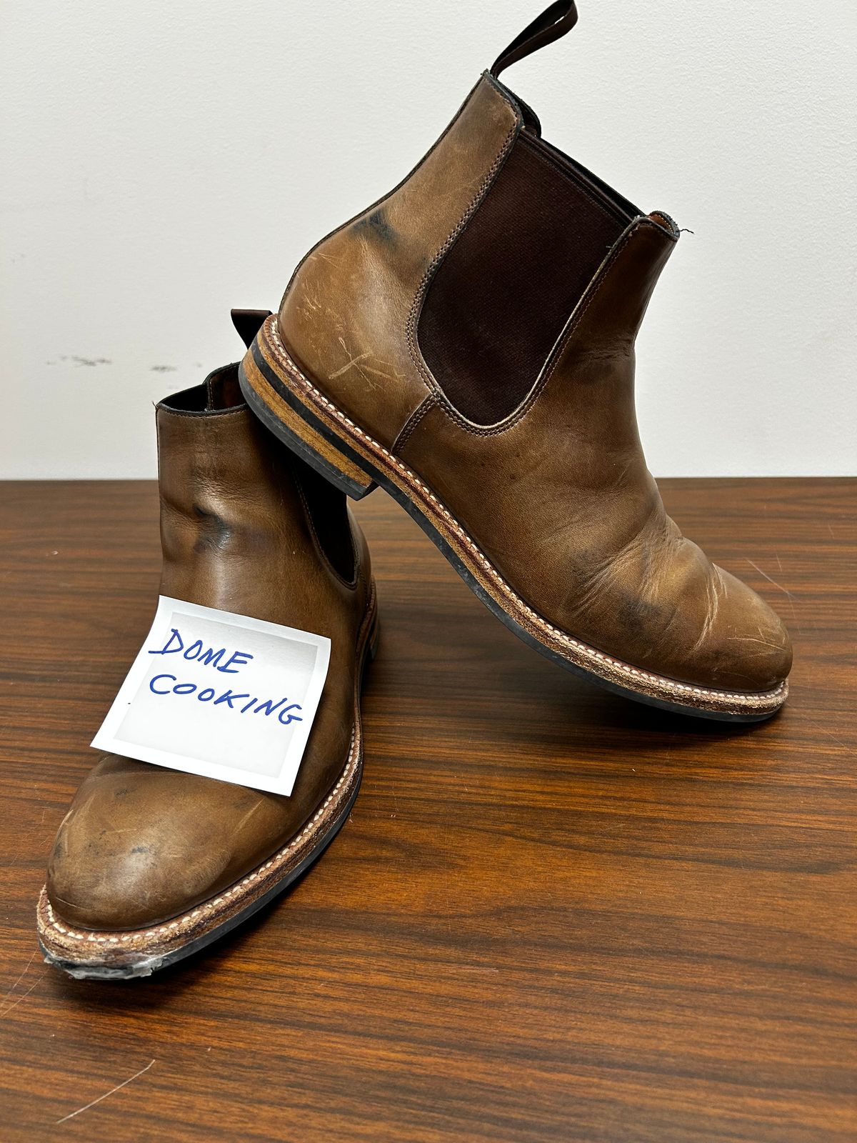 Photo by Patrick_I._Nas on November 2, 2025 of the Grant Stone Chelsea Boot in Horween Dune Chromexcel.