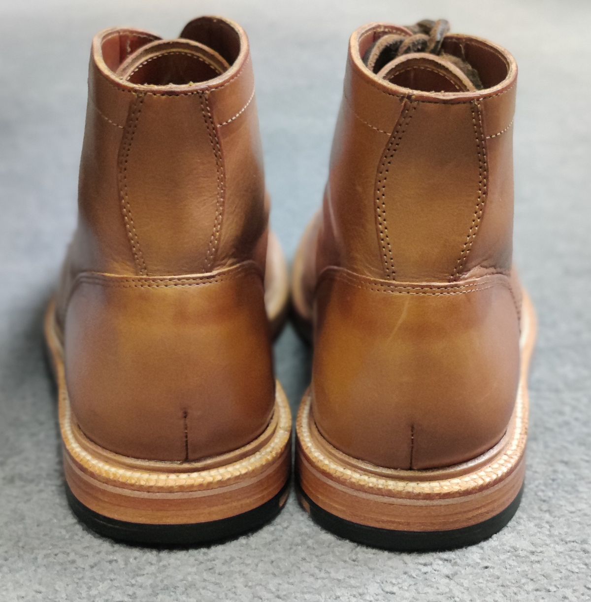 Photo by Patrick_I._Nas on November 4, 2024 of the Grant Stone Diesel Boot in Badalassi Carlo Saddle Tan Minerva.