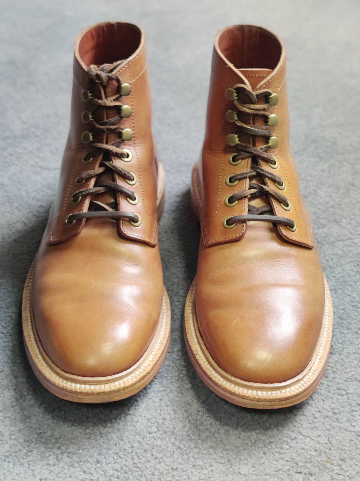 Photo by Patrick_I._Nas on November 4, 2024 of the Grant Stone Diesel Boot in Badalassi Carlo Saddle Tan Minerva.