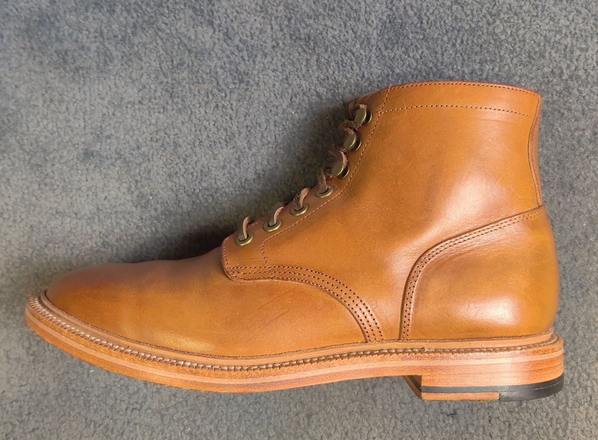 Photo by Patrick_I._Nas on November 4, 2024 of the Grant Stone Diesel Boot in Badalassi Carlo Saddle Tan Minerva.
