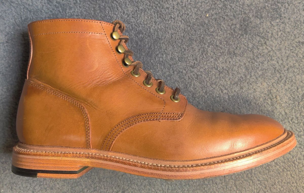 Photo by Patrick_I._Nas on November 4, 2024 of the Grant Stone Diesel Boot in Badalassi Carlo Saddle Tan Minerva.