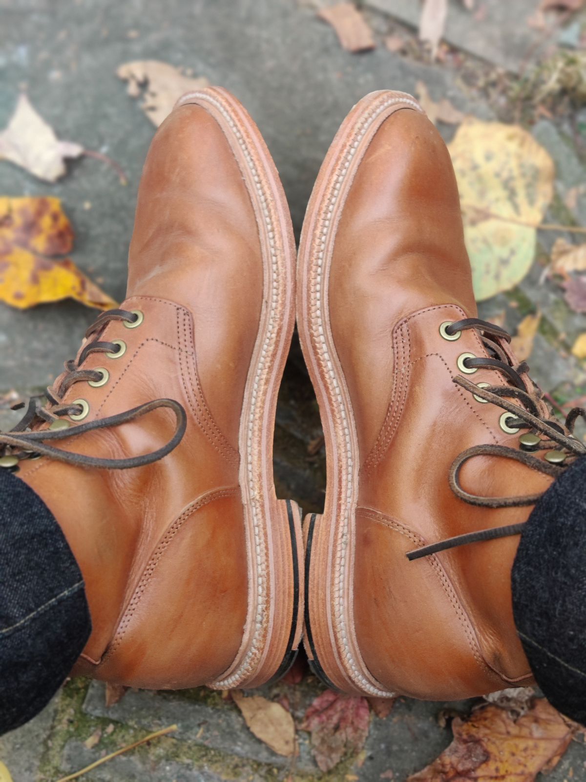 Photo by Patrick_I._Nas on November 10, 2024 of the Grant Stone Diesel Boot in Badalassi Carlo Saddle Tan Minerva.