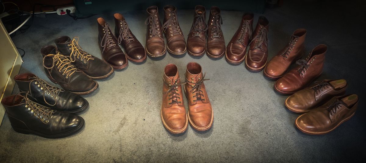 Photo by Patrick_I._Nas on November 20, 2024 of the Grant Stone Diesel Boot in Badalassi Carlo Saddle Tan Minerva.