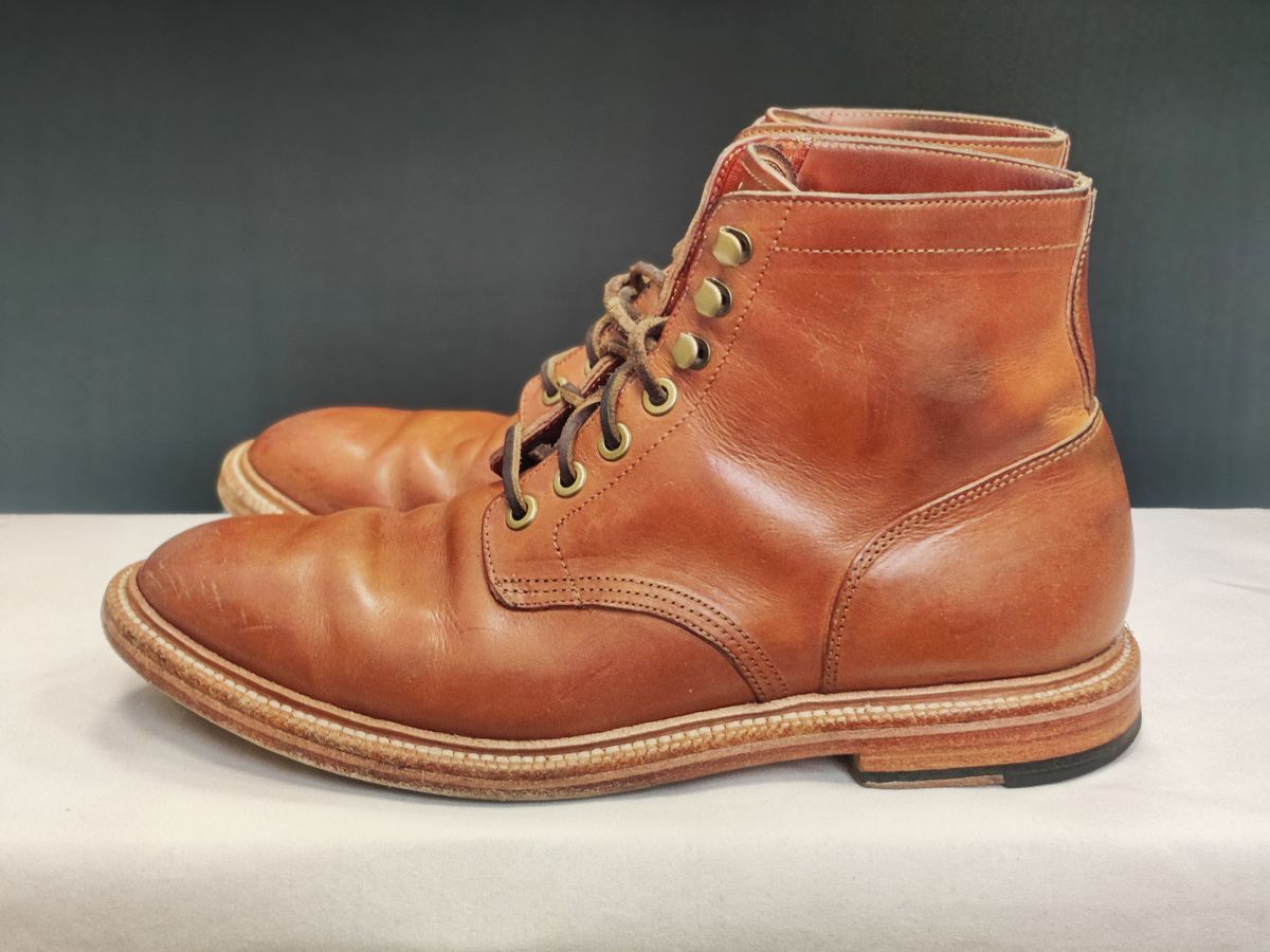 Photo by Patrick_I._Nas on December 2, 2024 of the Grant Stone Diesel Boot in Badalassi Carlo Saddle Tan Minerva.