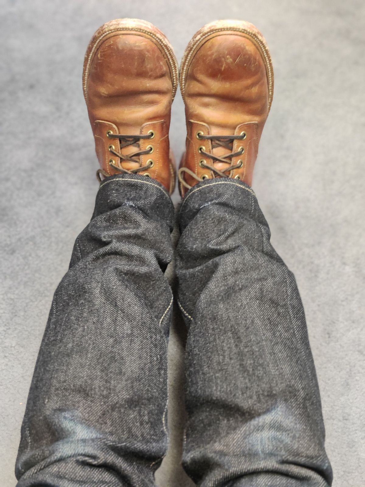 Photo by Patrick_I._Nas on December 6, 2024 of the Grant Stone Diesel Boot in Badalassi Carlo Saddle Tan Minerva.