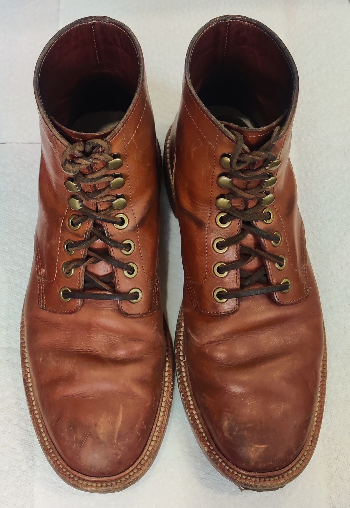 Photo by Patrick_I._Nas on January 2, 2025 of the Grant Stone Diesel Boot in Badalassi Carlo Saddle Tan Minerva.