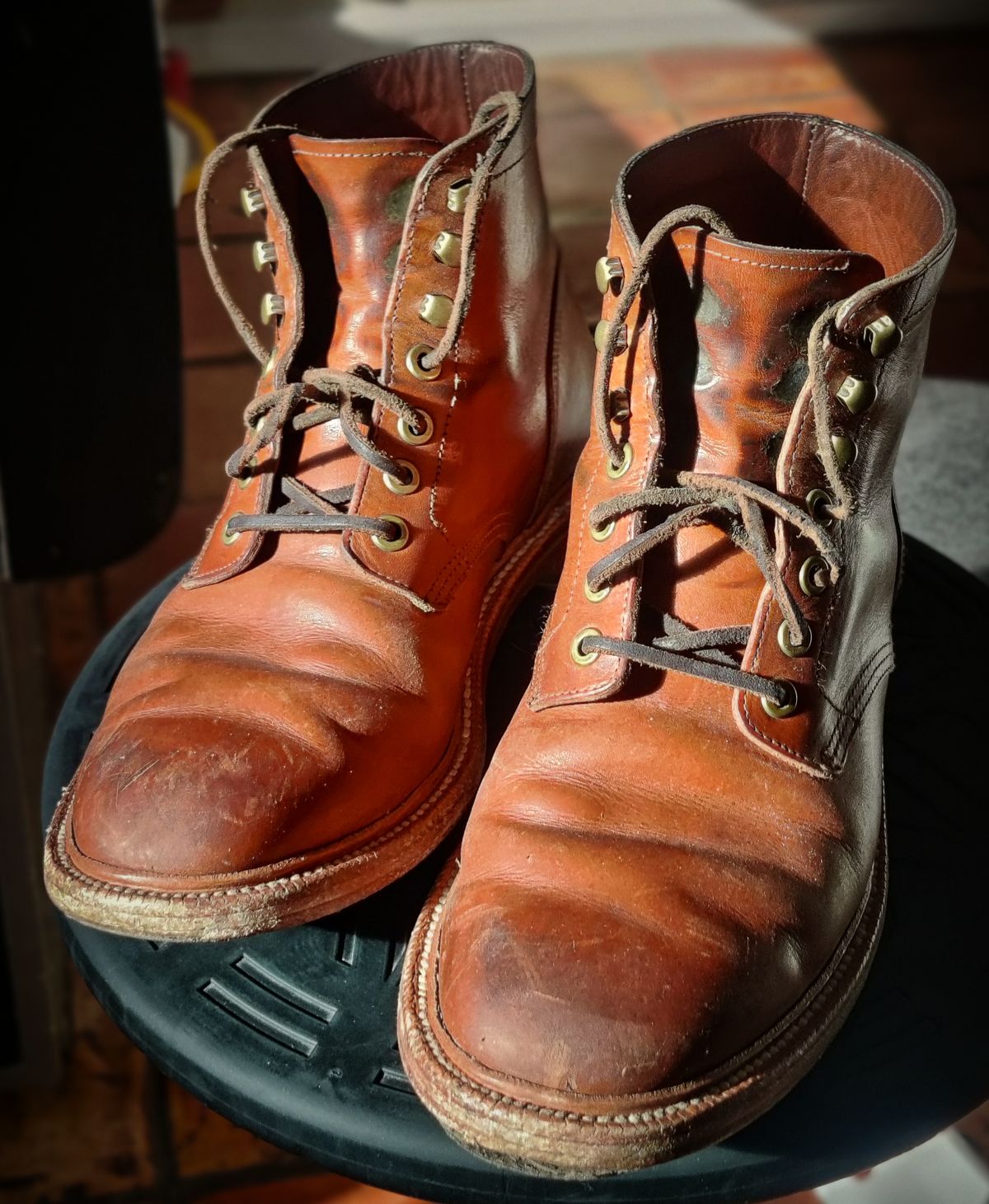 Photo by Patrick_I._Nas on January 4, 2025 of the Grant Stone Diesel Boot in Badalassi Carlo Saddle Tan Minerva.