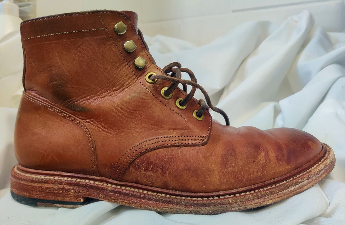 Photo by Patrick_I._Nas on January 9, 2025 of the Grant Stone Diesel Boot in Badalassi Carlo Saddle Tan Minerva.