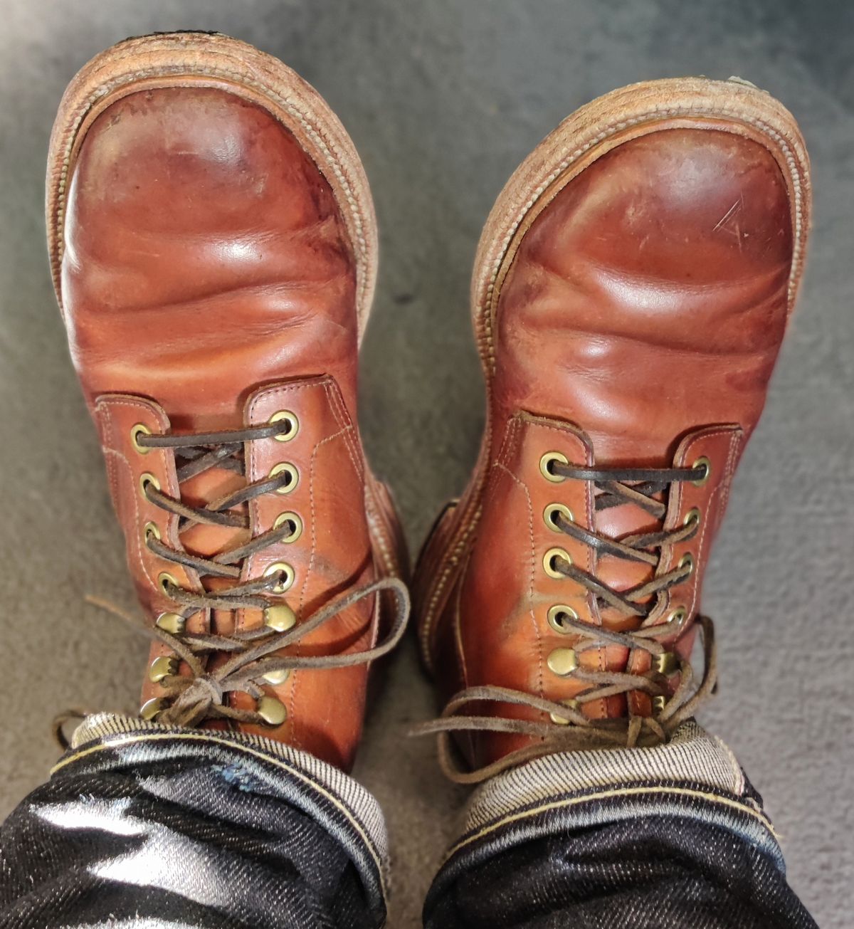 Photo by Patrick_I._Nas on January 14, 2025 of the Grant Stone Diesel Boot in Badalassi Carlo Saddle Tan Minerva.