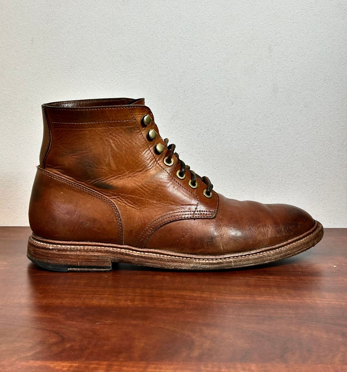 Photo by Patrick_I._Nas on March 3, 2025 of the Grant Stone Diesel Boot in Badalassi Carlo Saddle Tan Minerva.