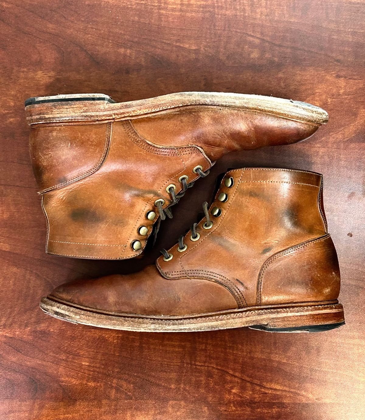 Photo by Patrick_I._Nas on March 3, 2025 of the Grant Stone Diesel Boot in Badalassi Carlo Saddle Tan Minerva.