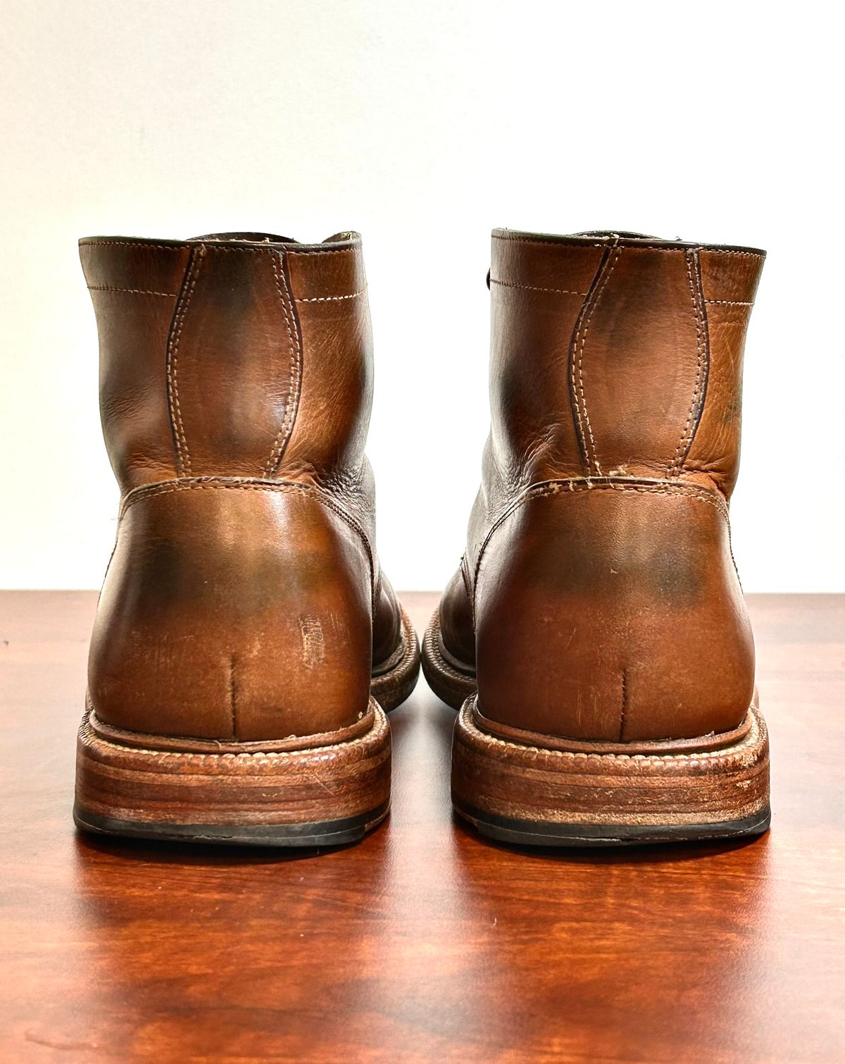 Photo by Patrick_I._Nas on April 3, 2025 of the Grant Stone Diesel Boot in Badalassi Carlo Saddle Tan Minerva.