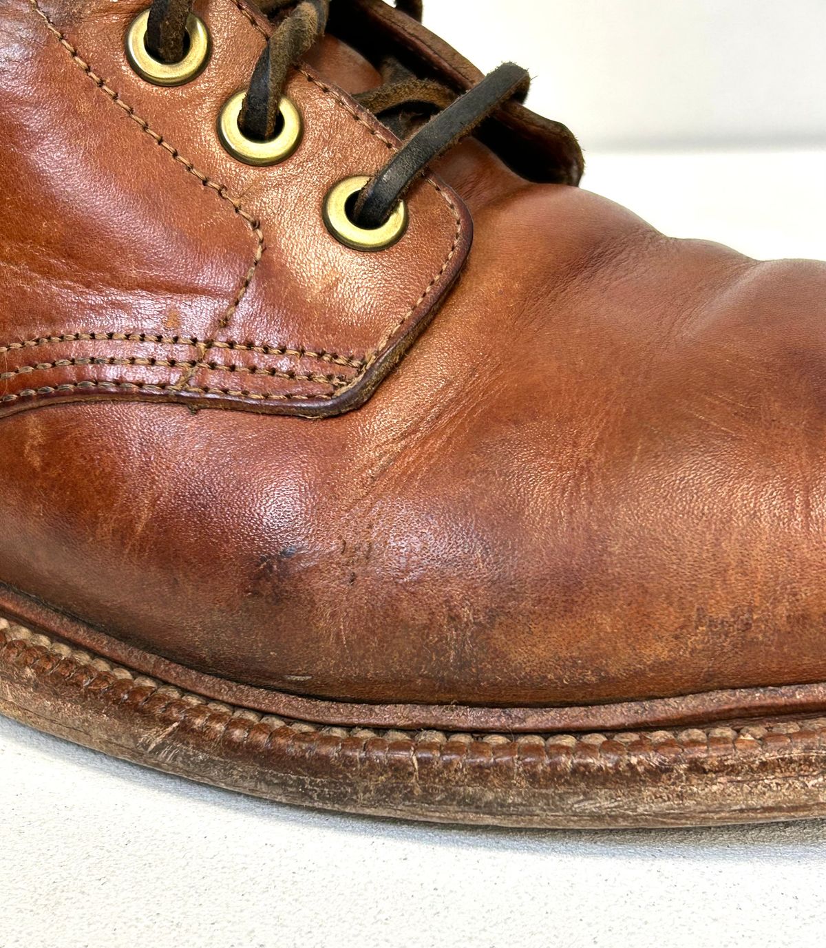 Photo by Patrick_I._Nas on April 4, 2025 of the Grant Stone Diesel Boot in Badalassi Carlo Saddle Tan Minerva.