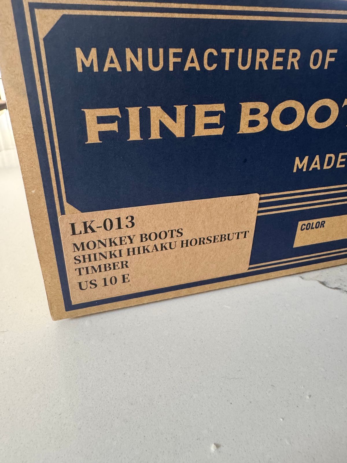 Photo by JuicyDeeluxe on July 30, 2025 of the John Lofgren Monkey Boots in Shinki Timber Oiled Horsebutt.