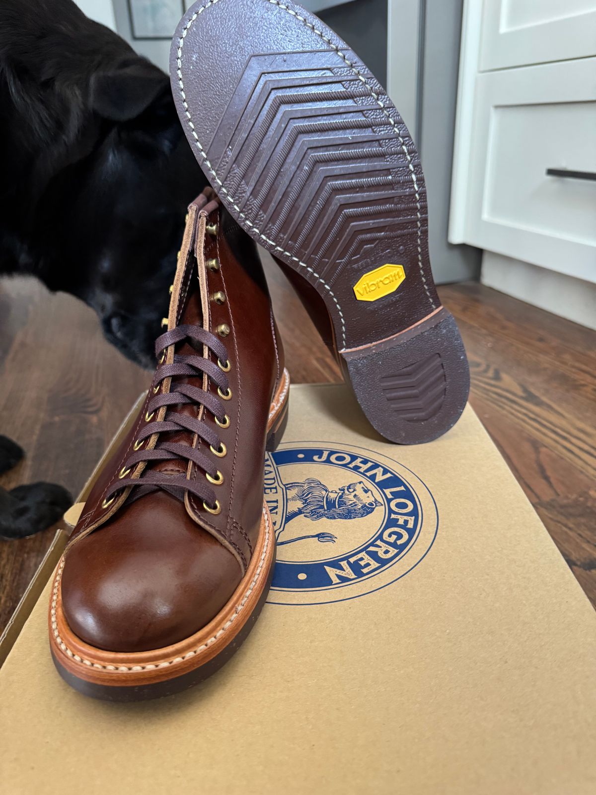 Photo by JuicyDeeluxe on July 30, 2025 of the John Lofgren Monkey Boots in Shinki Timber Oiled Horsebutt.