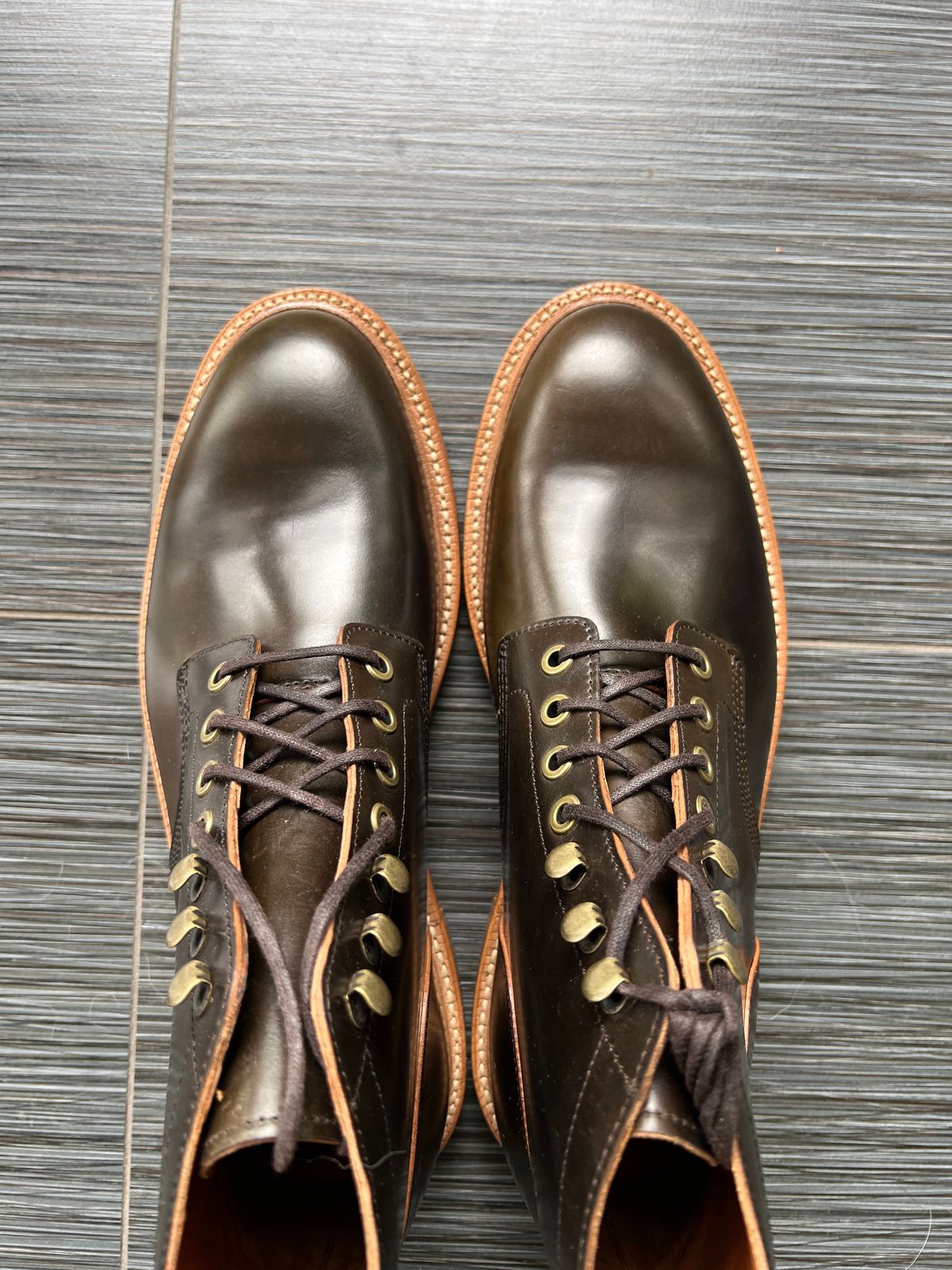 Photo by JPLopez124 on May 5, 2025 of the Grant Stone Diesel Boot in Horween Maduro Shell Cordovan.
