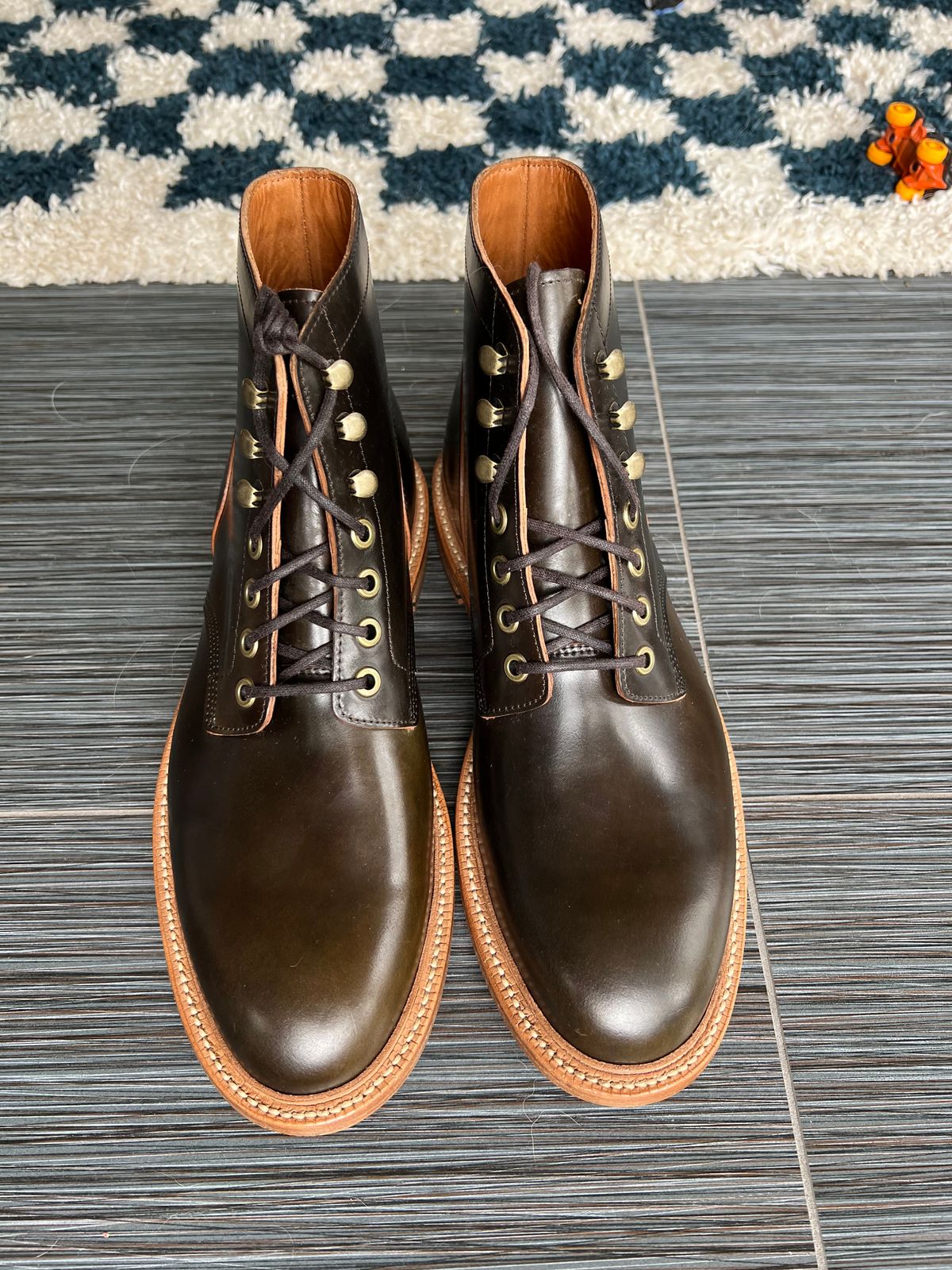 Photo by JPLopez124 on May 5, 2025 of the Grant Stone Diesel Boot in Horween Maduro Shell Cordovan.