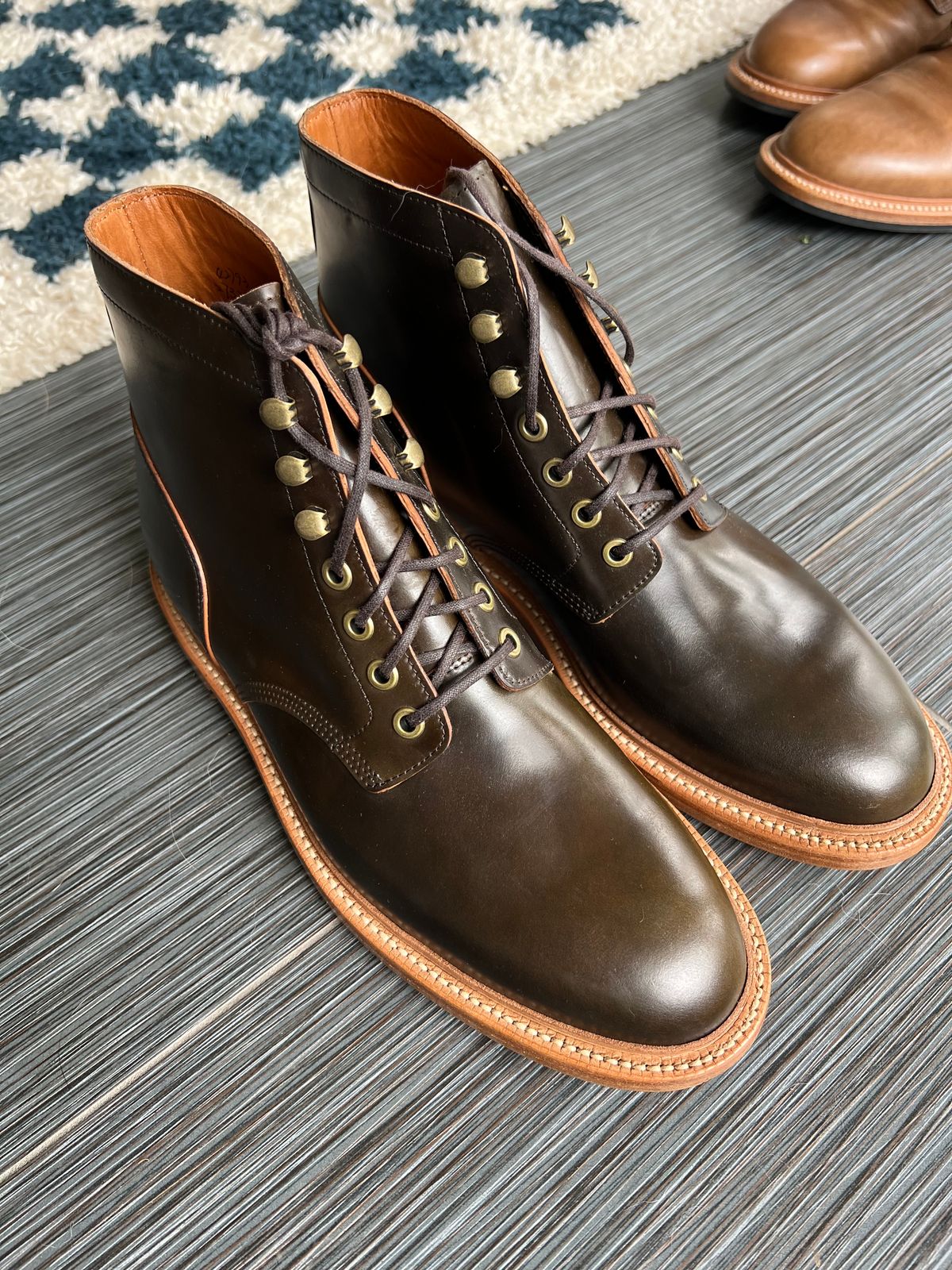 Photo by JPLopez124 on May 5, 2025 of the Grant Stone Diesel Boot in Horween Maduro Shell Cordovan.