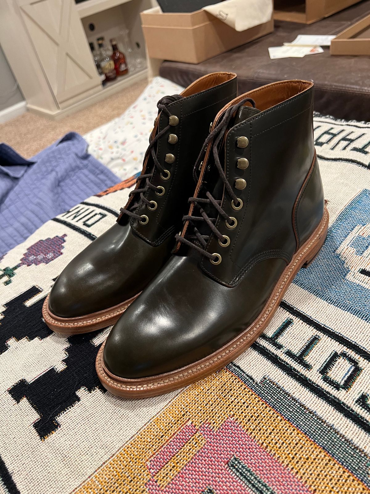 Photo by JPLopez124 on May 2, 2025 of the Grant Stone Diesel Boot in Horween Maduro Shell Cordovan.