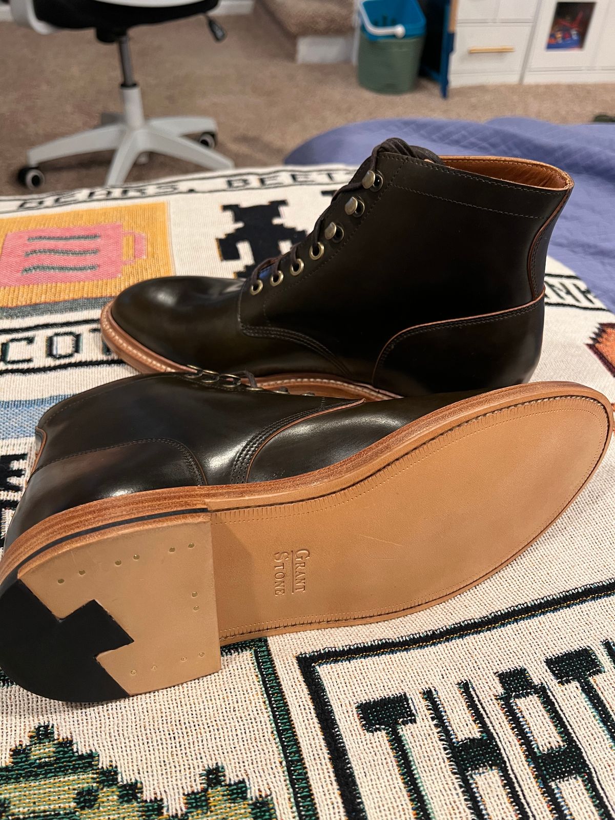 Photo by JPLopez124 on May 2, 2025 of the Grant Stone Diesel Boot in Horween Maduro Shell Cordovan.