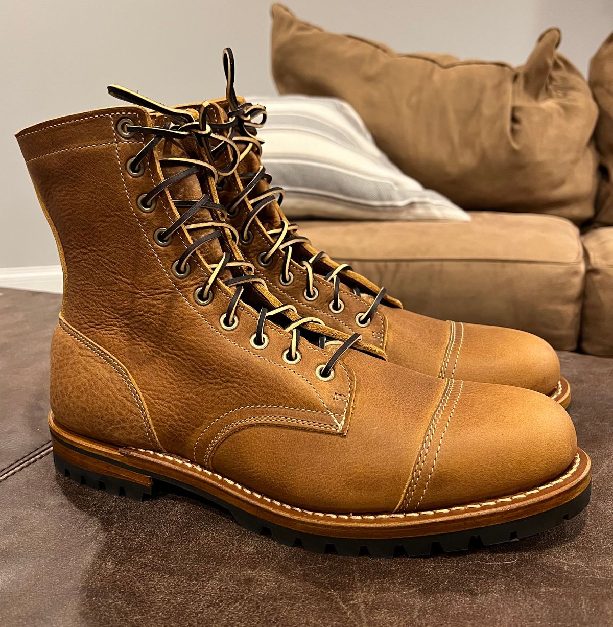 Photo by JPLopez124 on July 29, 2025 of the Truman Upland Boot in British Tan Grizzly.