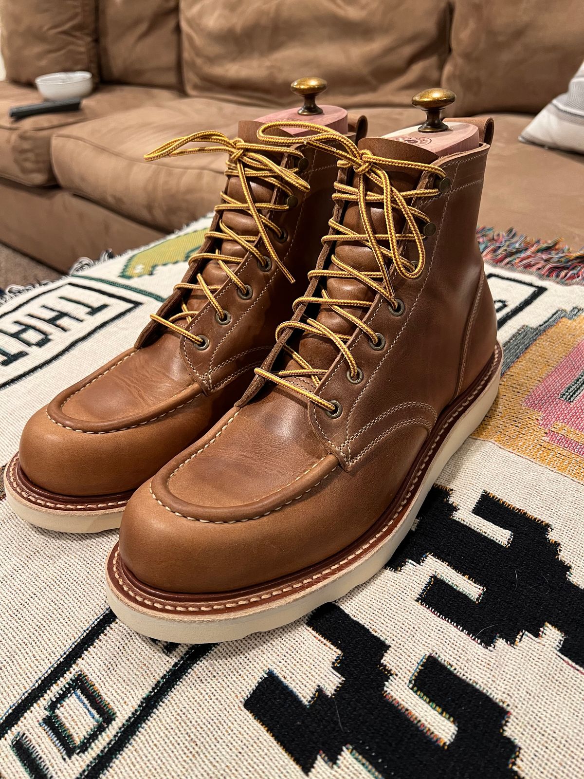 Photo by JPLopez124 on May 8, 2025 of the Truman Moc Toe in seidel sesame double shot.