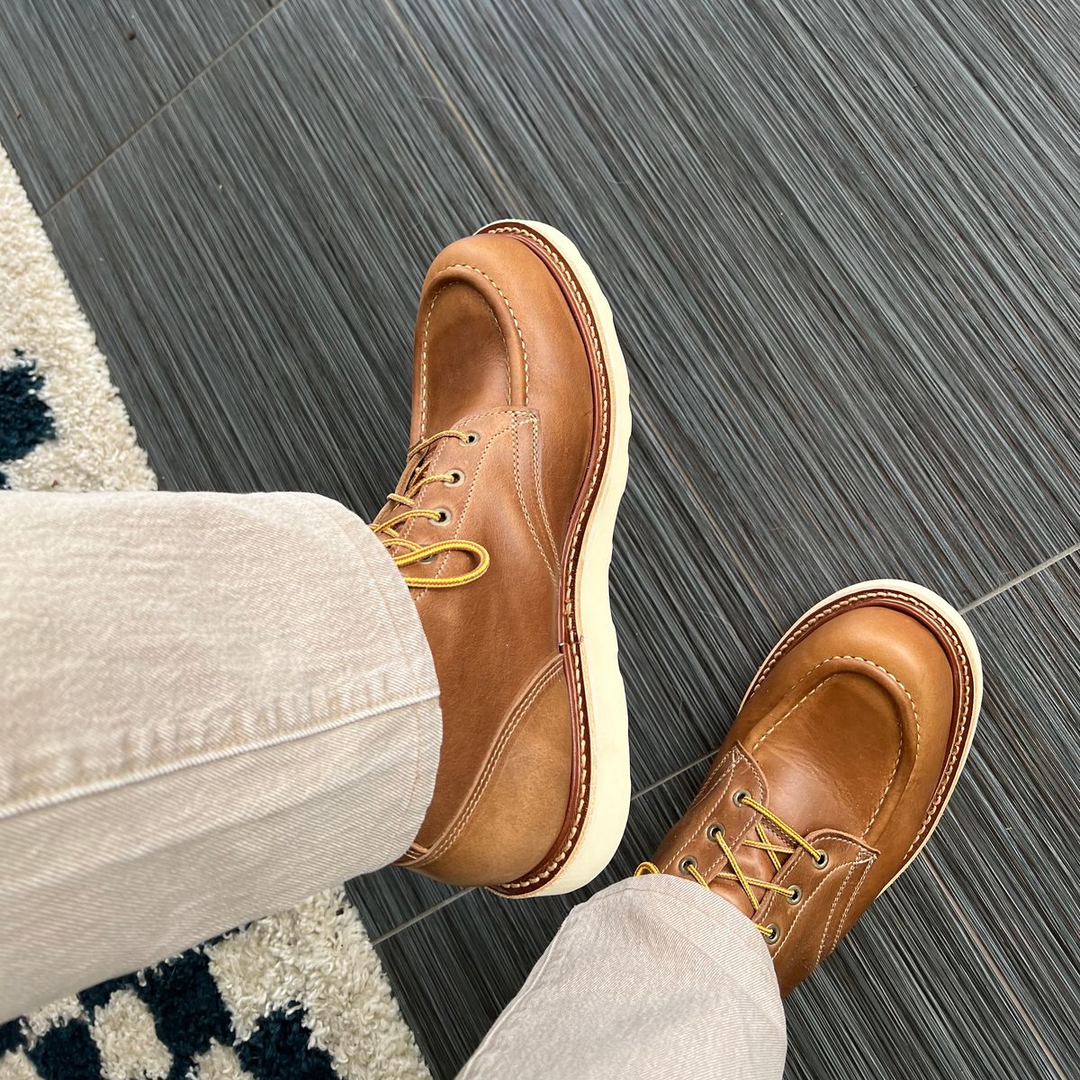 Photo by JPLopez124 on May 7, 2025 of the Truman Moc Toe in seidel sesame double shot.