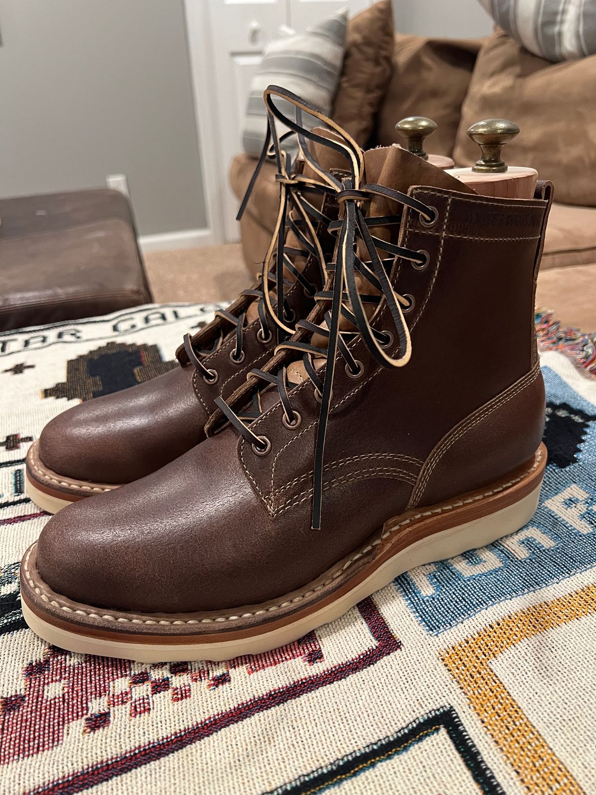 Photo by JPLopez124 on March 23, 2025 of the White's 350 Cruiser in Horween Natural Waxed Flesh & Horween Natural Chromexcel.