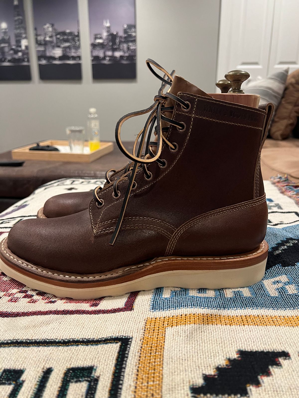 Photo by JPLopez124 on March 23, 2025 of the White's 350 Cruiser in Horween Natural Waxed Flesh & Horween Natural Chromexcel.