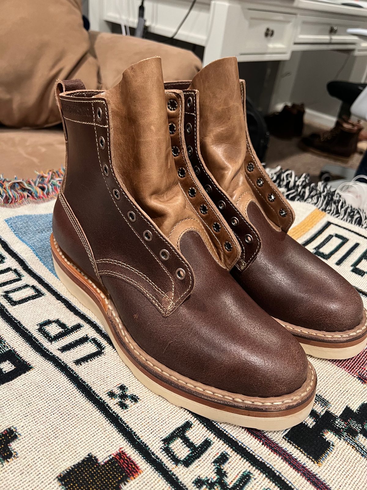 Photo by JPLopez124 on March 23, 2025 of the White's 350 Cruiser in Horween Natural Waxed Flesh & Horween Natural Chromexcel.