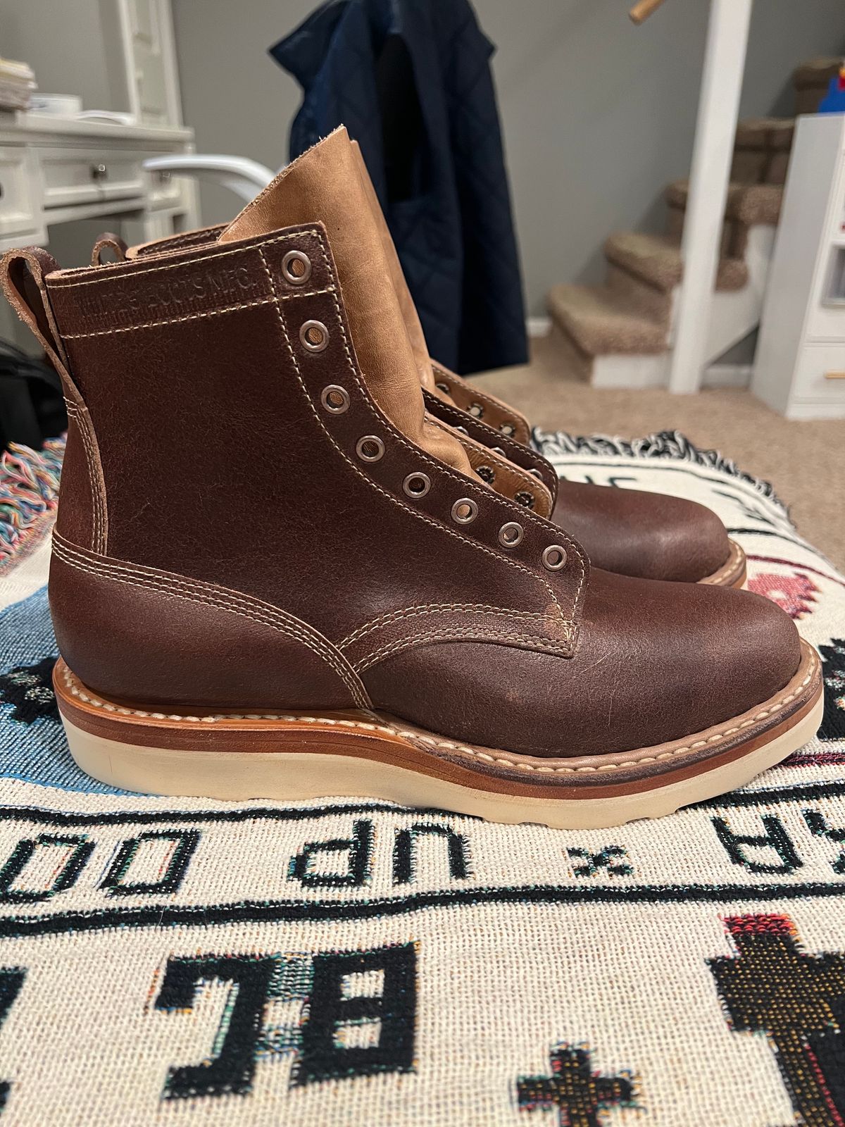 Photo by JPLopez124 on March 23, 2025 of the White's 350 Cruiser in Horween Natural Waxed Flesh & Horween Natural Chromexcel.