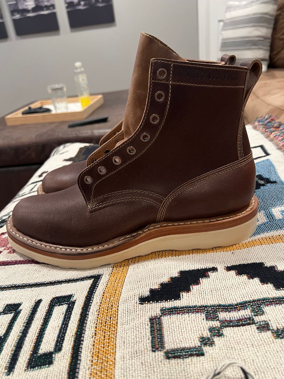 Photo by JPLopez124 on March 23, 2025 of the White's 350 Cruiser in Horween Natural Waxed Flesh & Horween Natural Chromexcel.