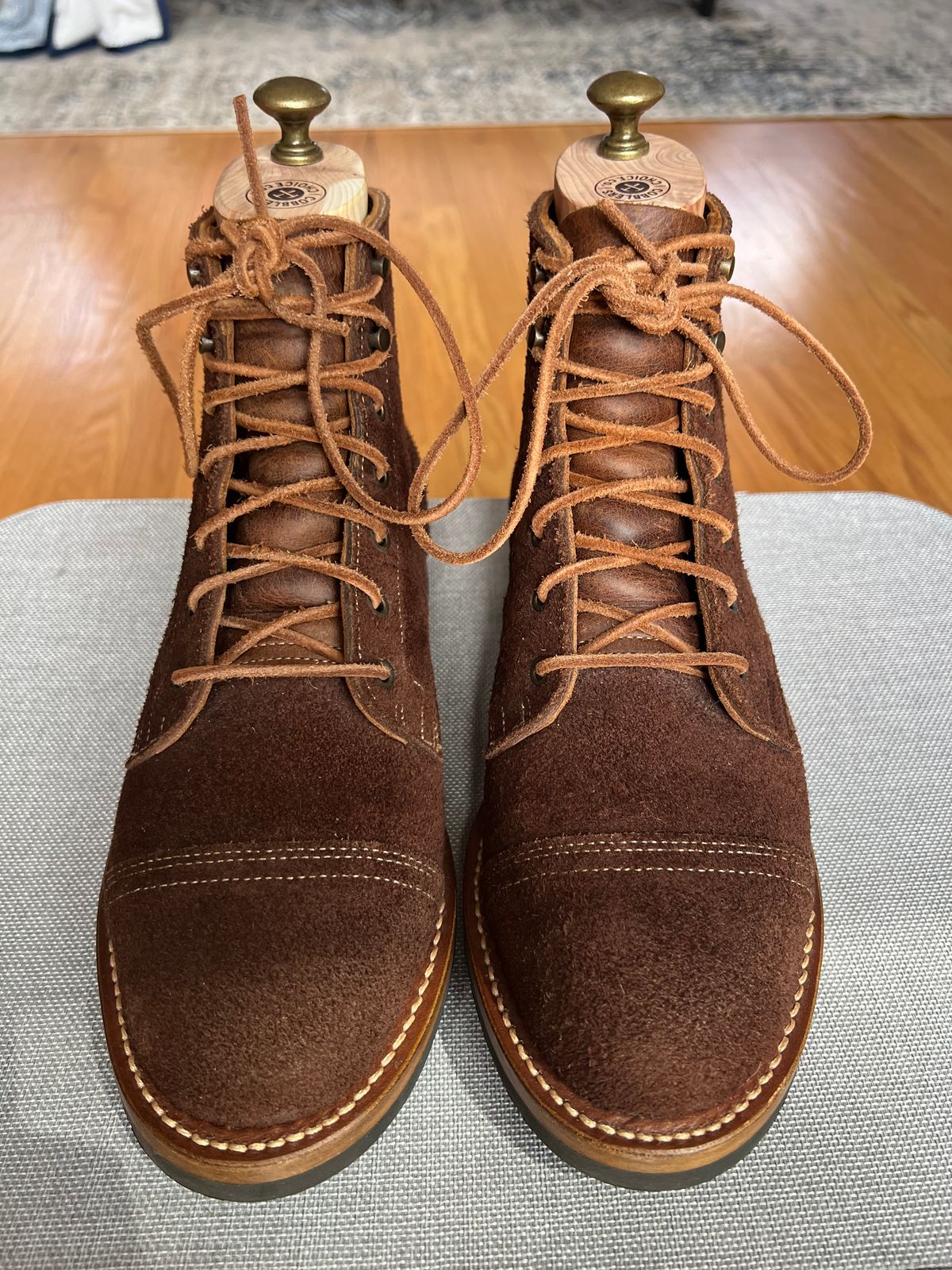 Photo by JPLopez124 on August 17, 2025 of the Truman Cap Toe Boot in Brown Logger.