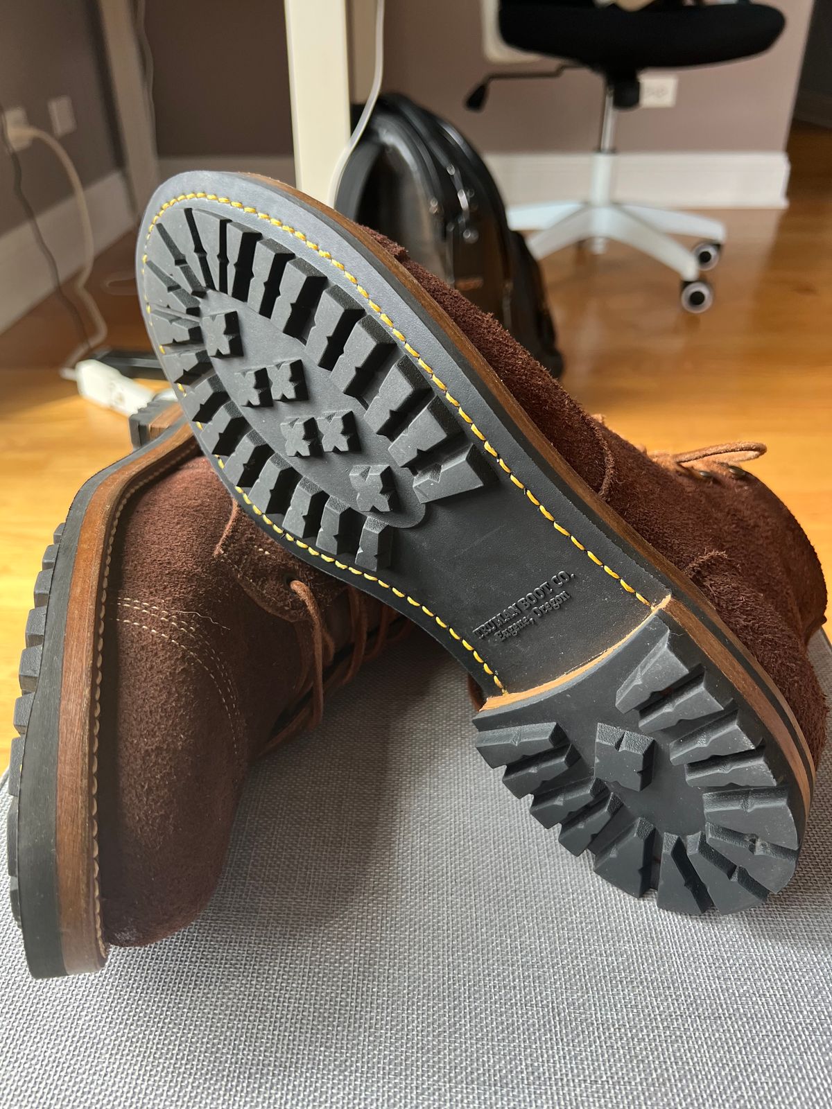 Photo by JPLopez124 on August 17, 2025 of the Truman Cap Toe Boot in Brown Logger.
