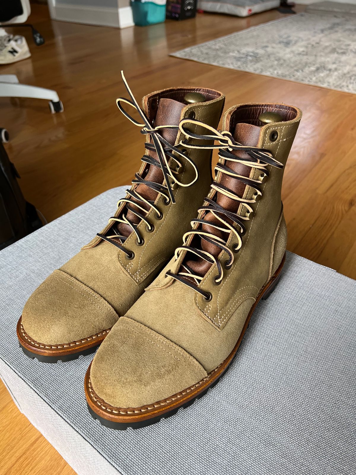 Photo by JPLopez124 on August 7, 2025 of the Truman Upland Boot in Coyote Roughout.