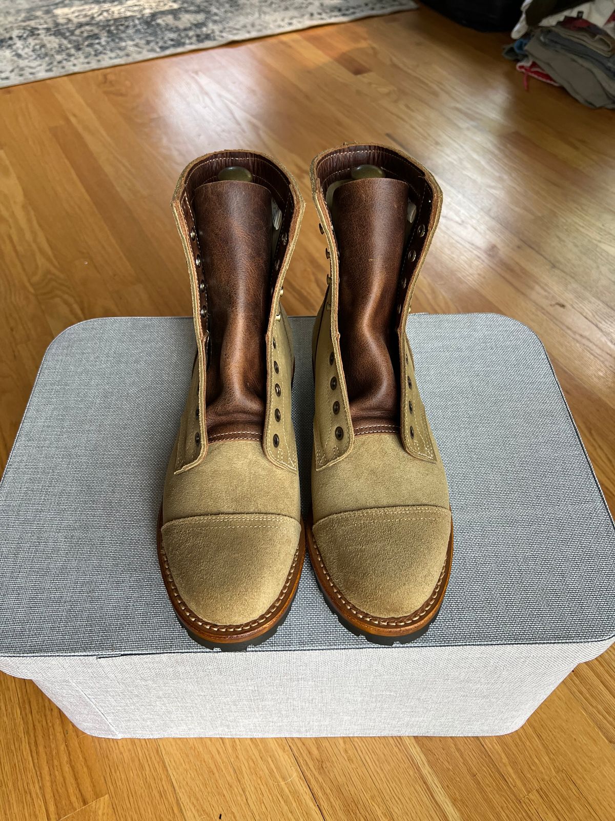 Photo by JPLopez124 on August 7, 2025 of the Truman Upland Boot in Coyote Roughout.