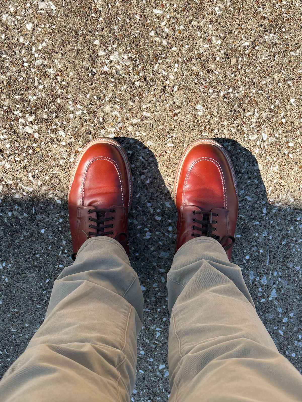 Photo by chazzboots on May 9, 2025 of the Alden Indy 405 in Alden Horween Calf Skin.