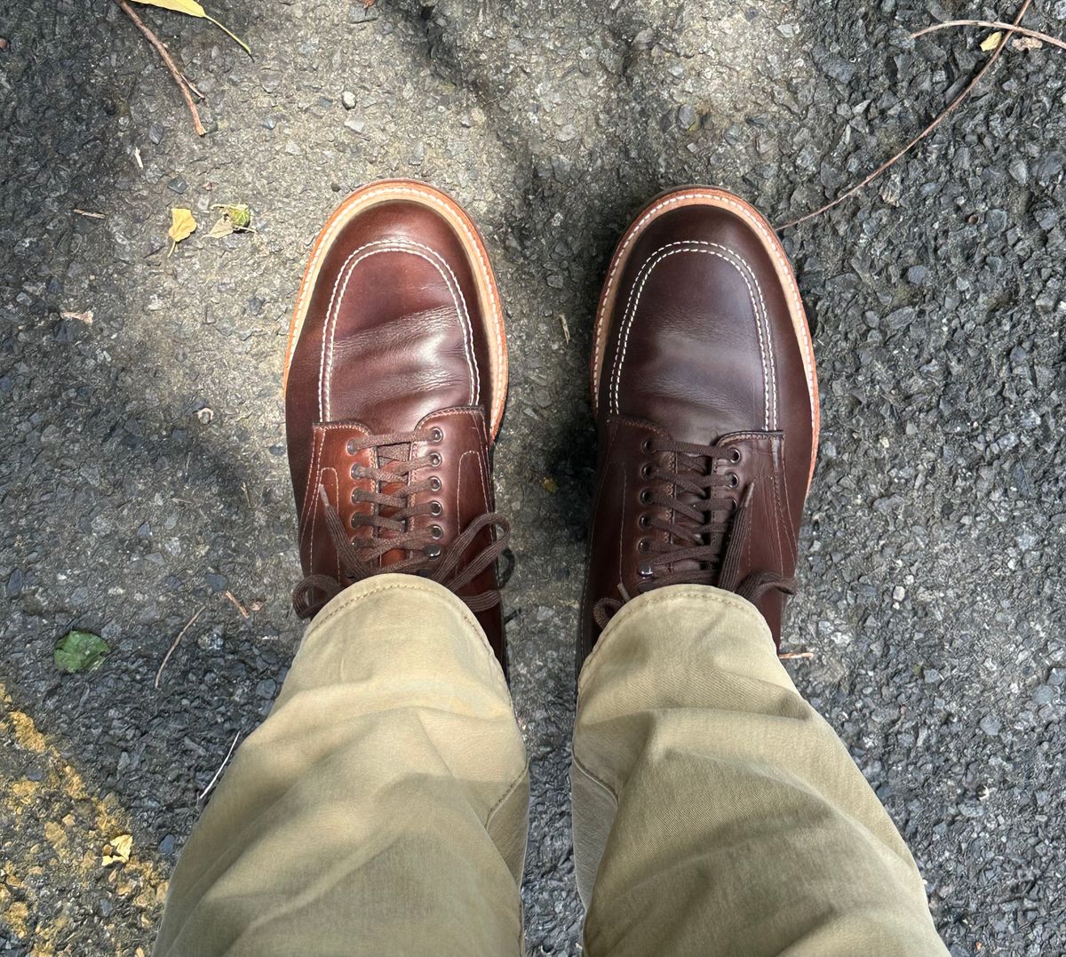 Photo by chazzboots on May 8, 2025 of the Alden Indy 403 in Horween Brown Chromexcel.