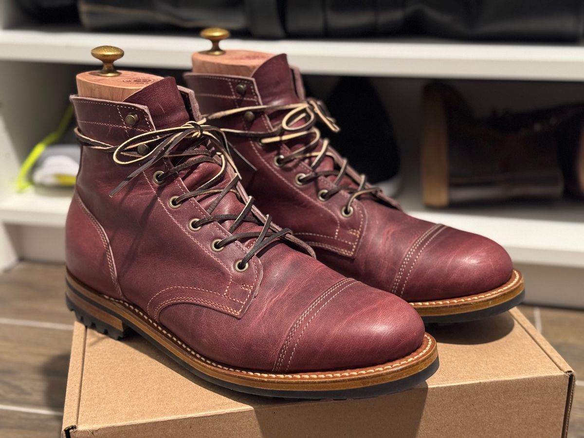 Photo by mp80 on February 15, 2025 of the Truman Cap Toe Boot in Color 8 Cypress.
