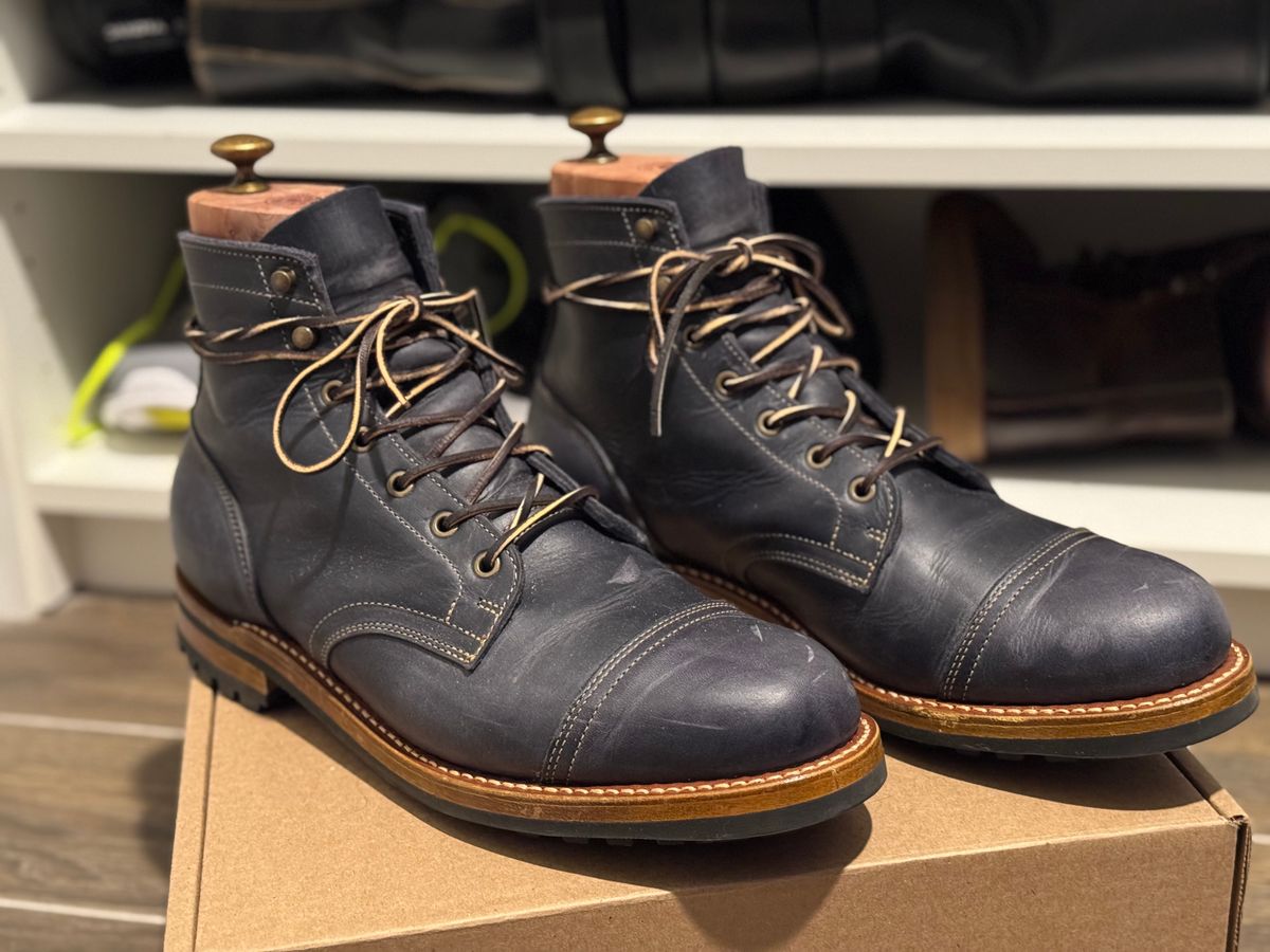 Photo by mp80 on February 15, 2025 of the Truman Cap Toe Boot in Seidel Ink Cheaha.