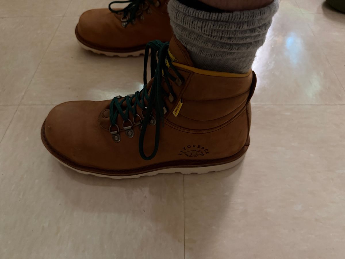 Photo by Amess923 on May 27, 2026 of the Jim Green Razorback Composite Toe in Fudge Crazy Horse.