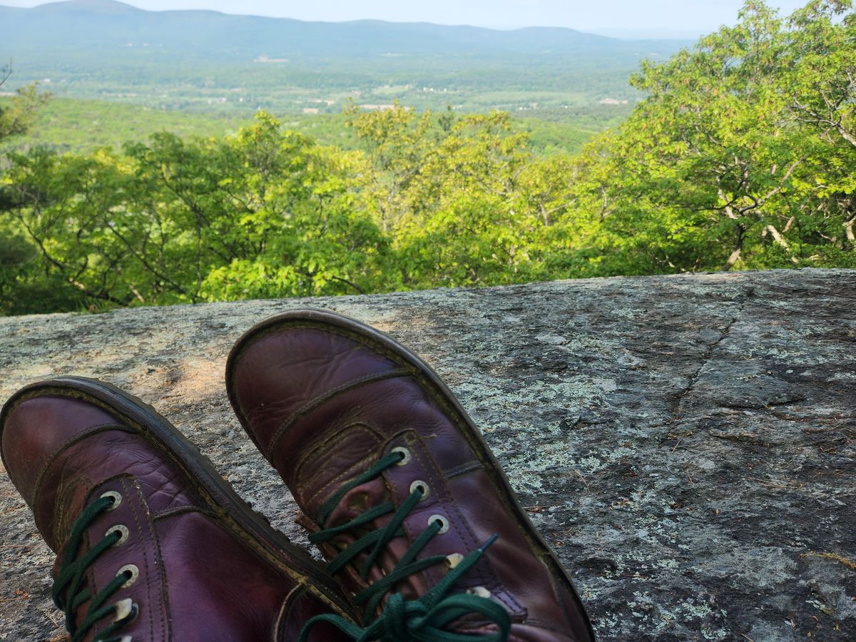 Photo by Amess923 on May 21, 2024 of the Jim Green African Ranger Barefoot Boot in Hazelnut Veg Retan.