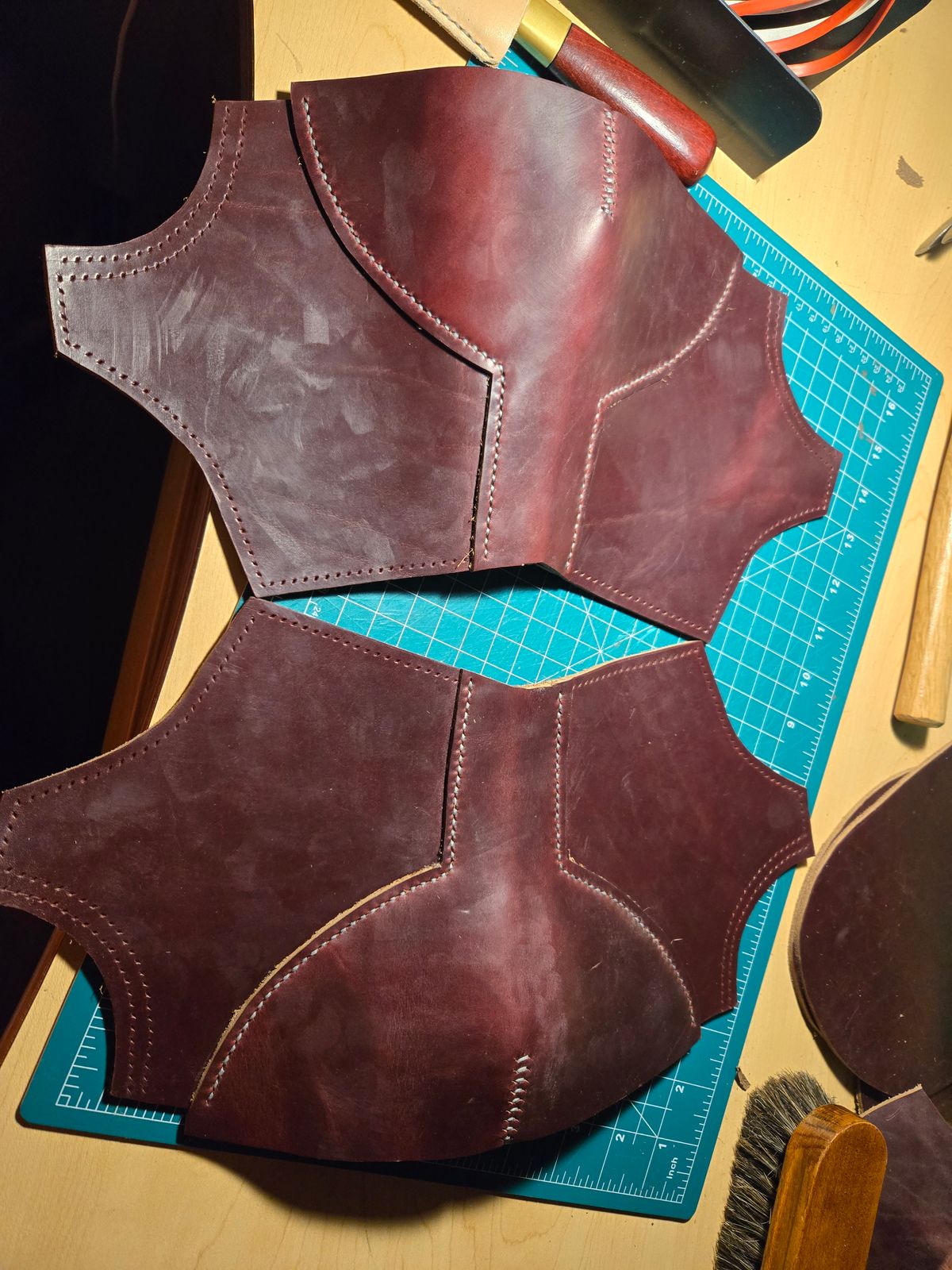 Photo by Amess923 on March 29, 2025 of the Self-Made Barefoot Boot in Horween Burgundy Chromexcel.