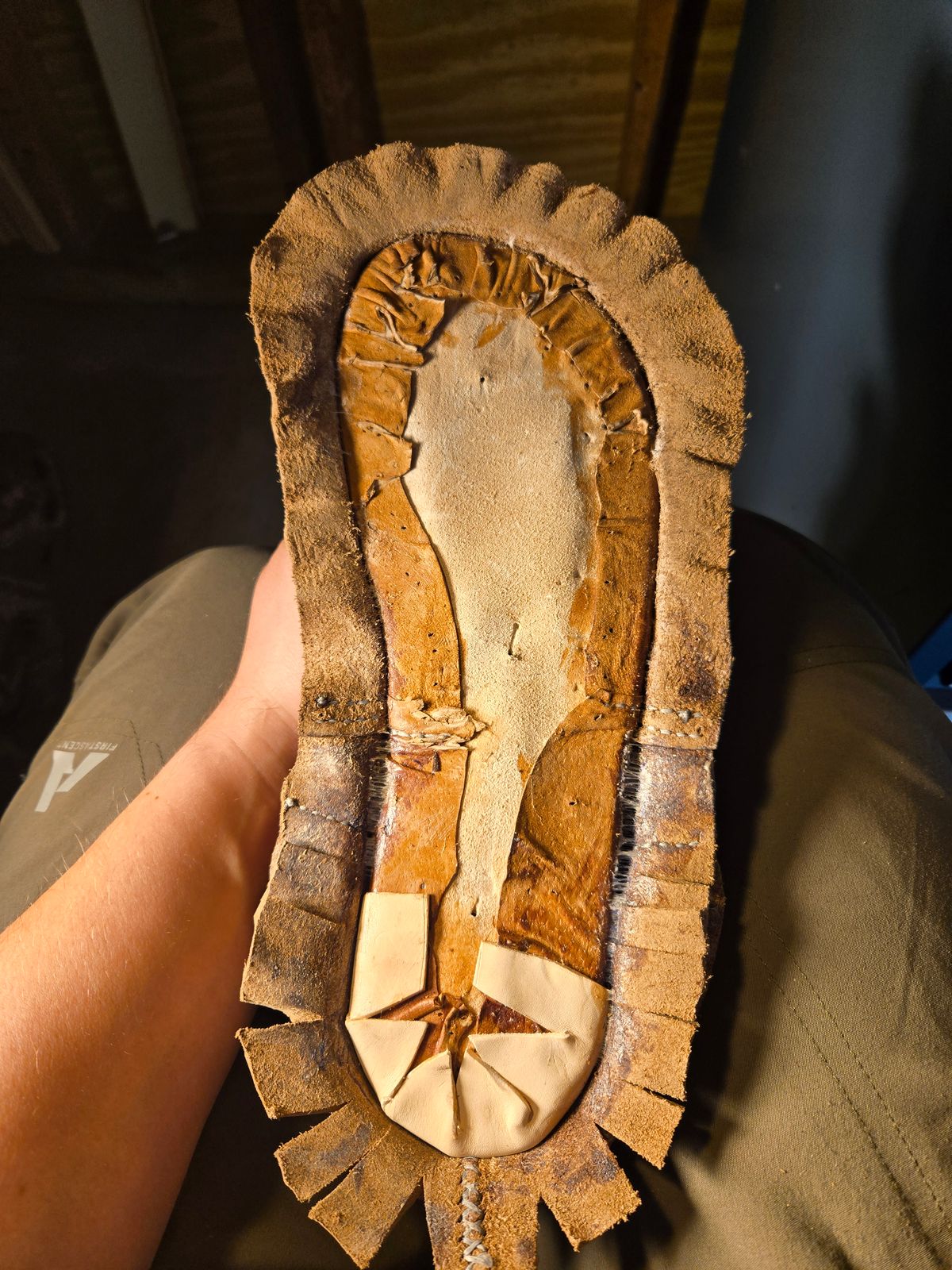 Photo by Amess923 on May 19, 2025 of the Self-Made Barefoot Boot in Horween Burgundy Chromexcel.