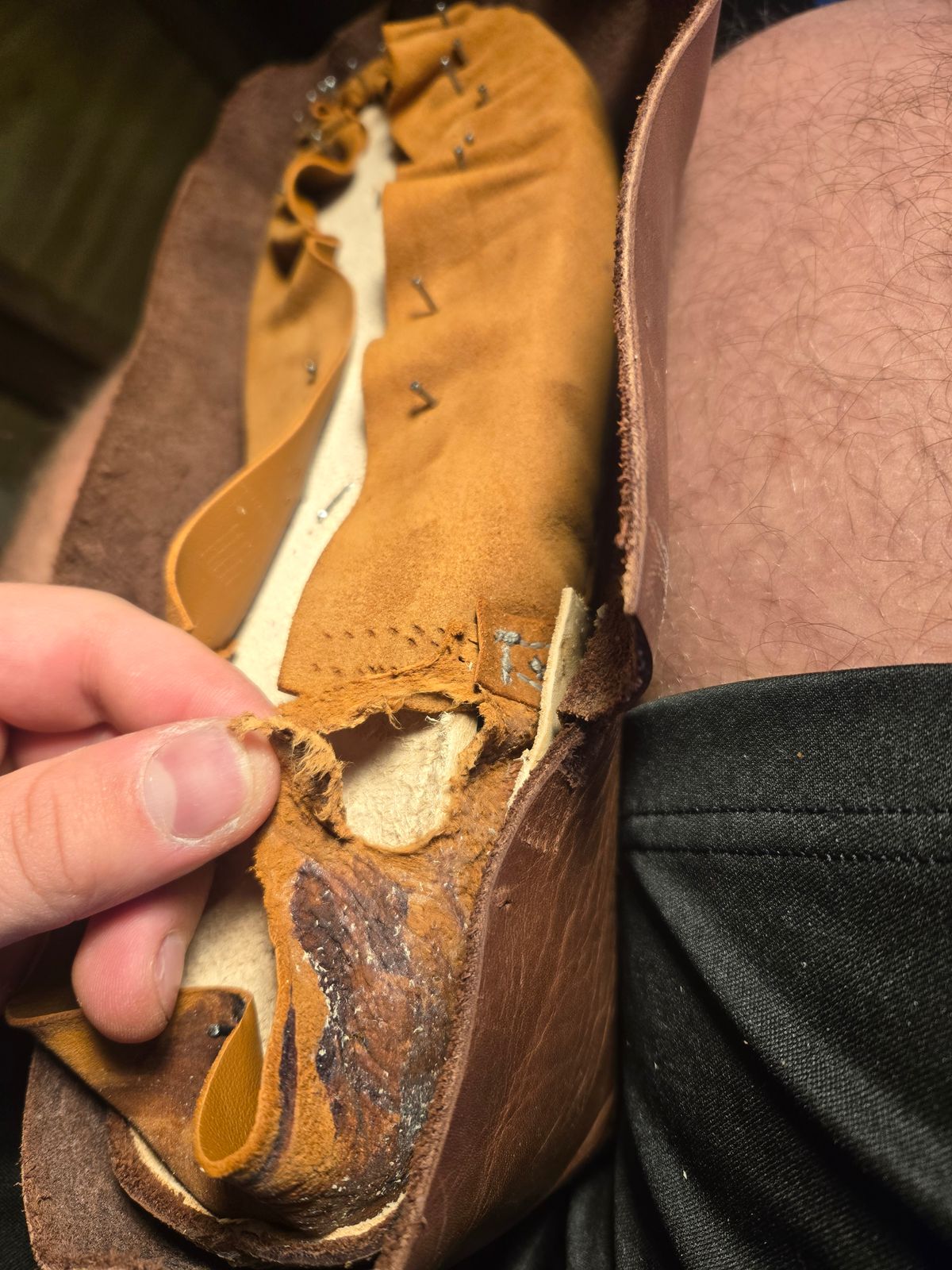 Photo by Amess923 on March 11, 2025 of the Self-Made Barefoot Boot in Chap.