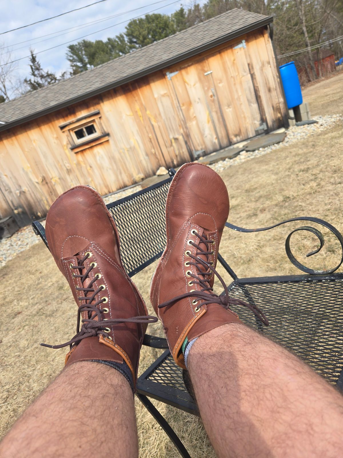 Photo by Amess923 on March 13, 2025 of the Self-Made Barefoot Boot in Chap.