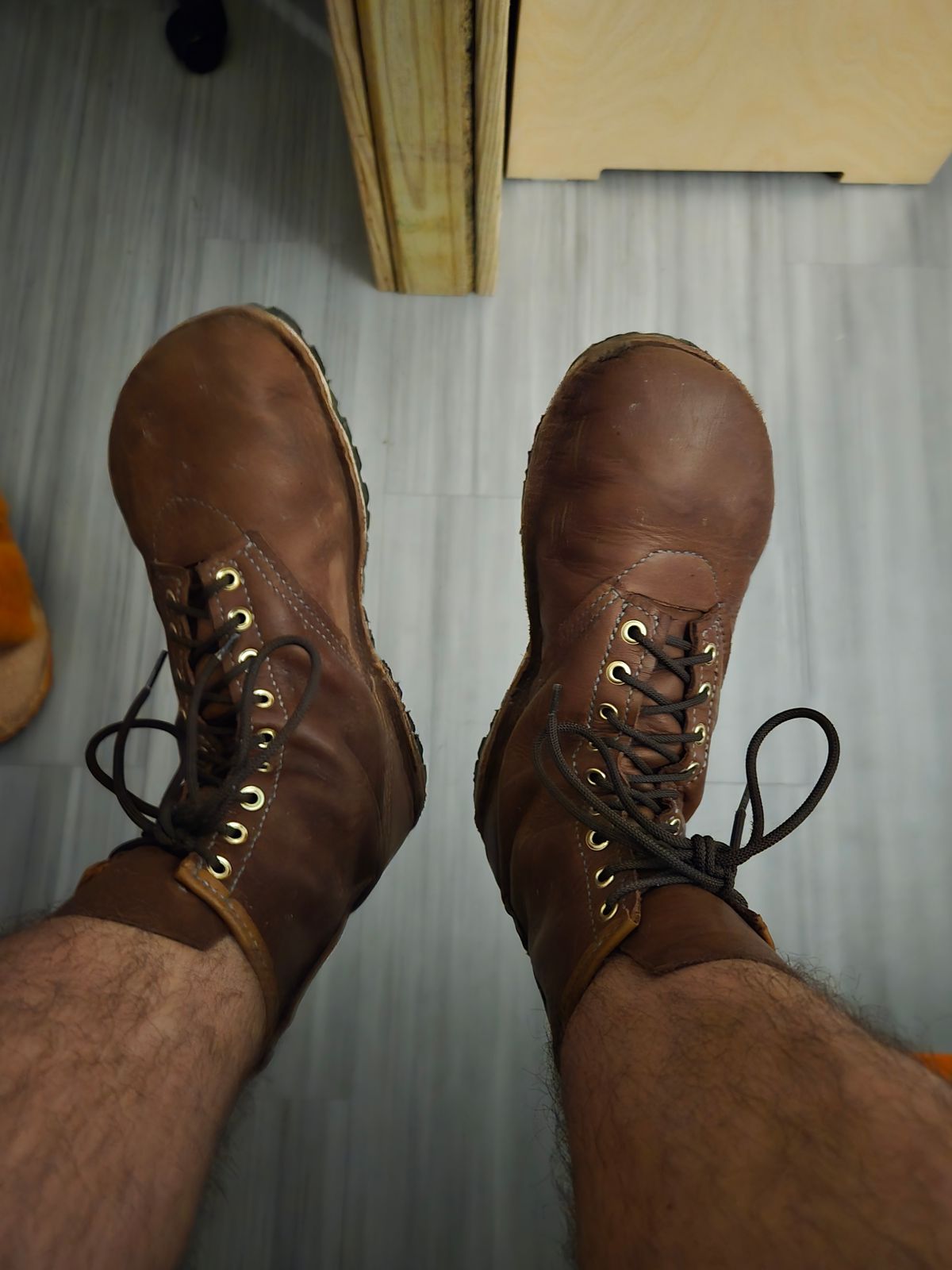 Photo by Amess923 on March 16, 2025 of the Self-Made Barefoot Boot in Chap.