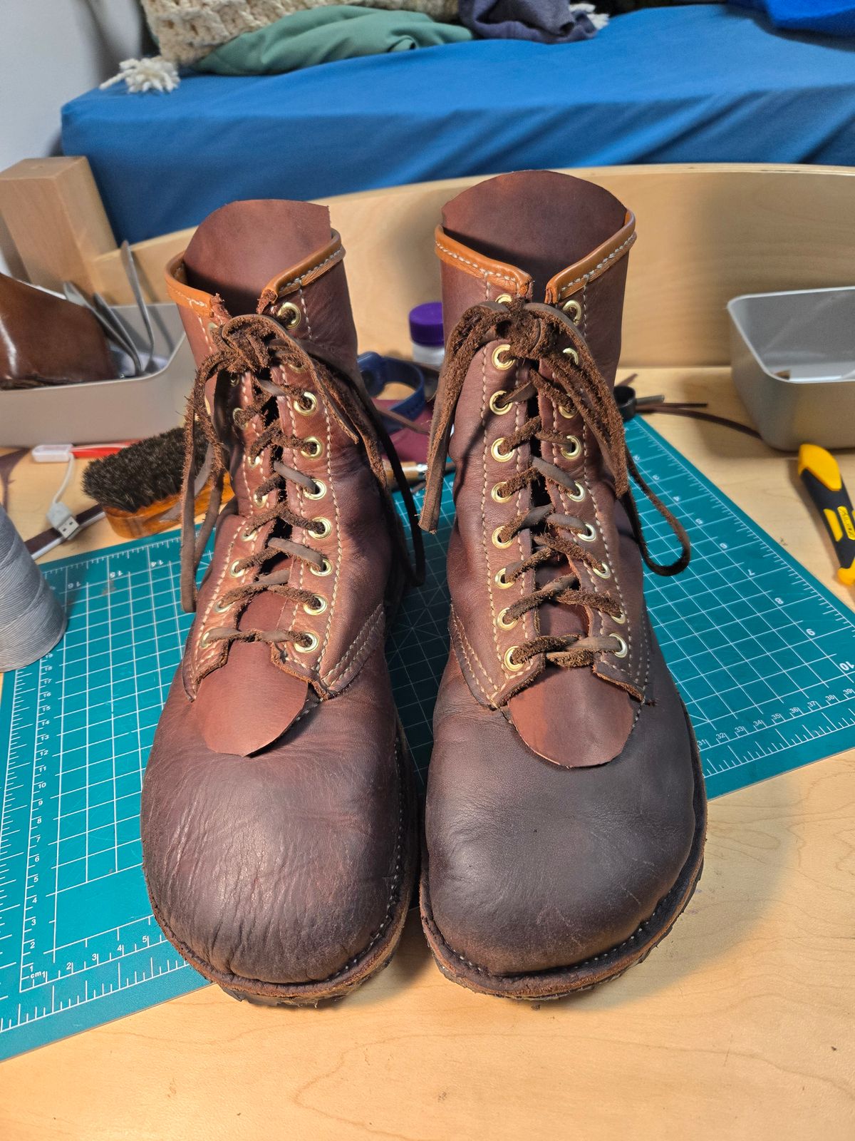 Photo by Amess923 on May 8, 2025 of the Self-Made Barefoot Boot in Chap.
