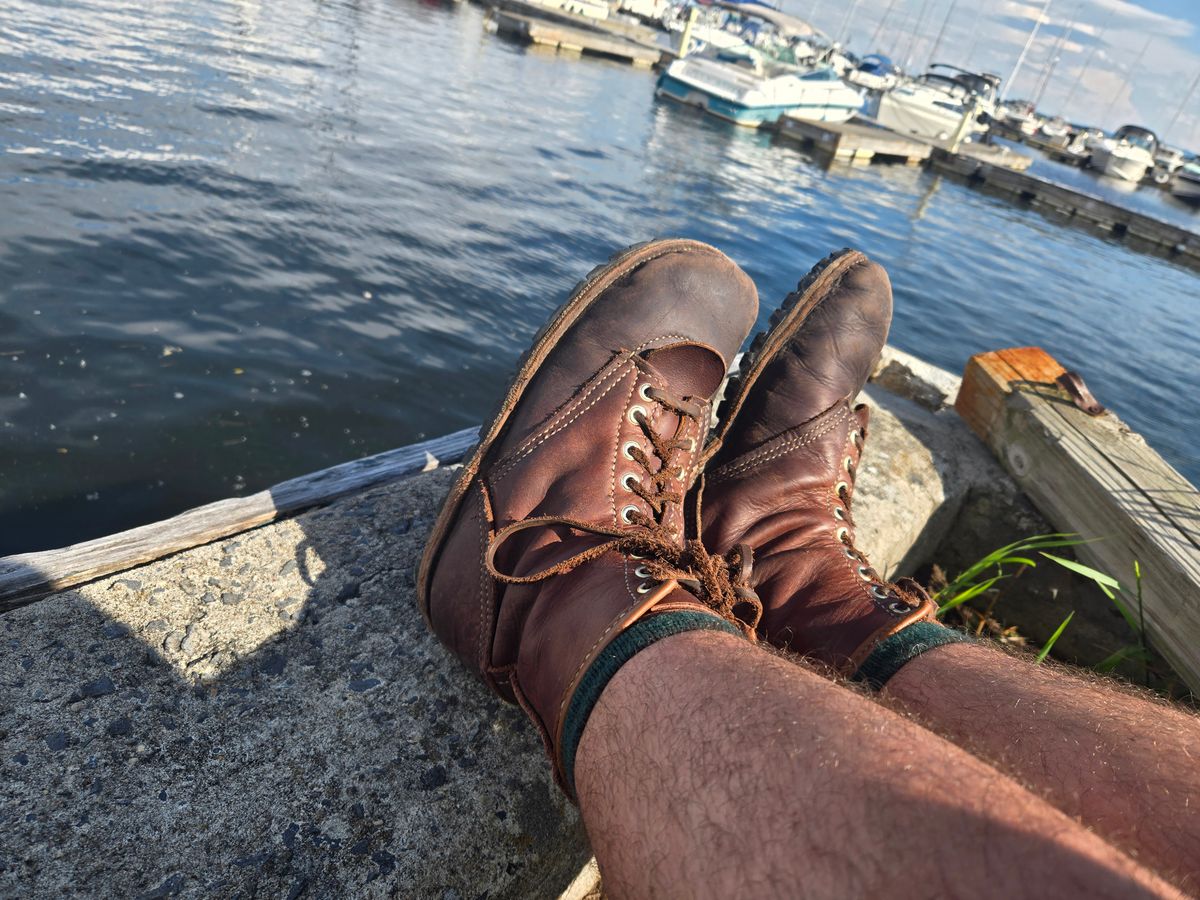 Photo by Amess923 on June 19, 2025 of the Self-Made Barefoot Boot in Chap.
