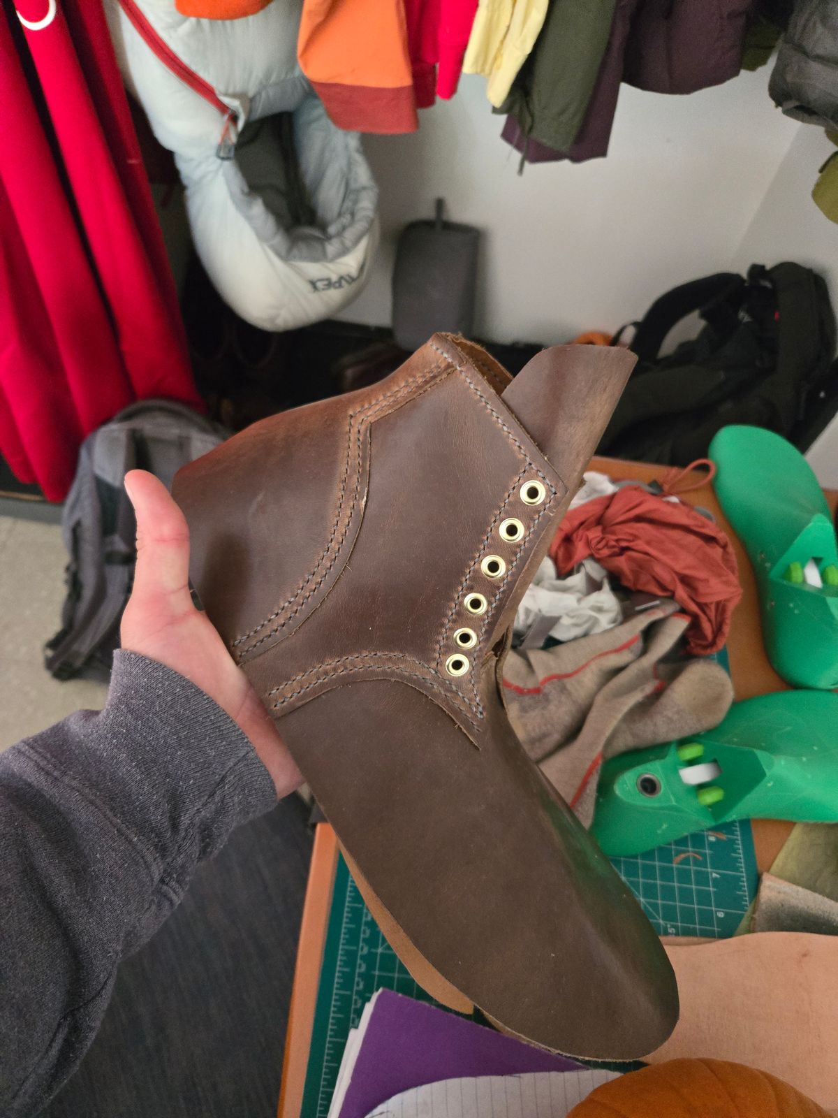 Photo by Amess923 on September 16, 2025 of the Self-Made Service Boot in Horween Natural Chromexcel.